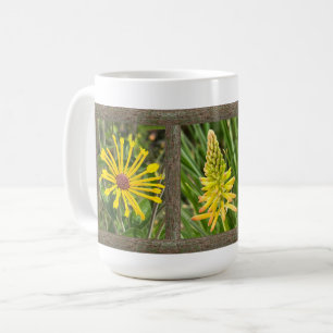 Taza De Café Café inspirador con flores amarillas