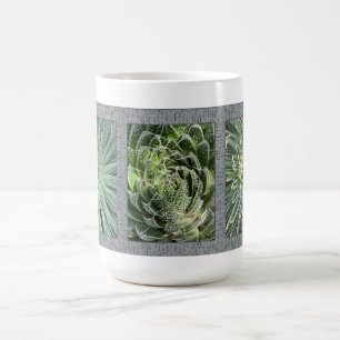 Taza De Café Café inspirador con plantas aloe