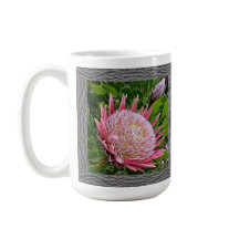 Café inspirador con Protea Rosa