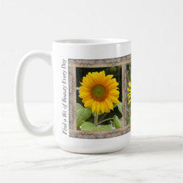 Taza De Café Café inspirador Mug con girasoles