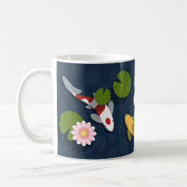 Taza De Café Café japonés Koi Fish Pond Coffee Mug