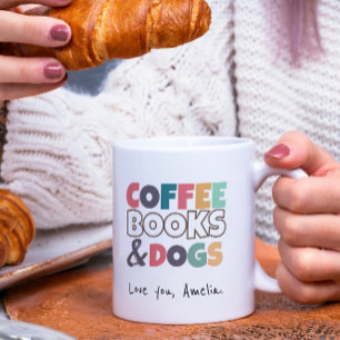 Taza De Café Café, libros y perros - Cute
