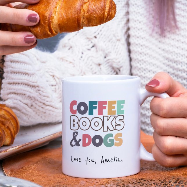 Taza De Café Café, libros y perros - Cute (Subido por el creador)
