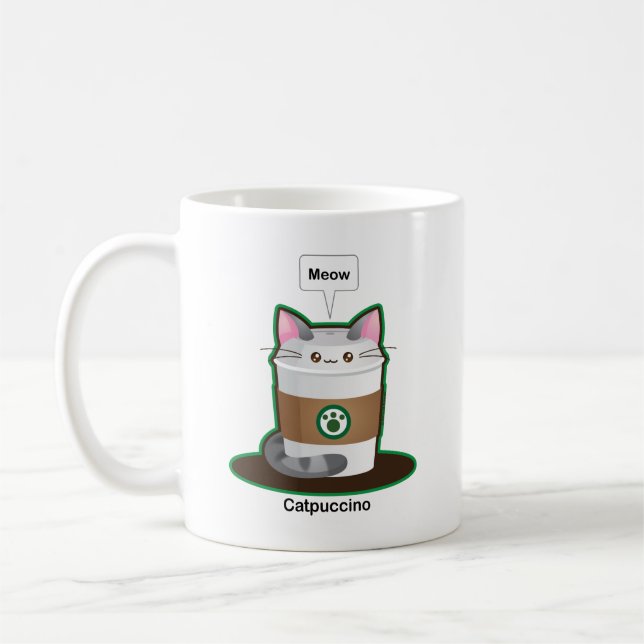 Taza De Café Café lindo del gato (Izquierda)