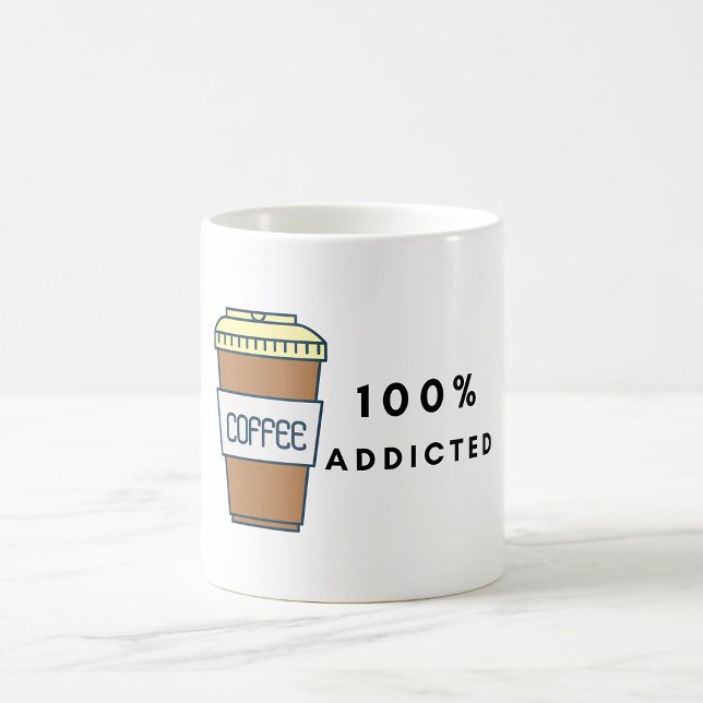 Taza De Café Café Lover Diseño Cafeína 100% Addicted (Subido por el creador)
