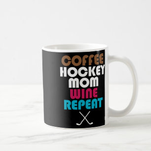 Taza De Café Café Mamá de Hockey Vino Repetir Orgullosa de Juga