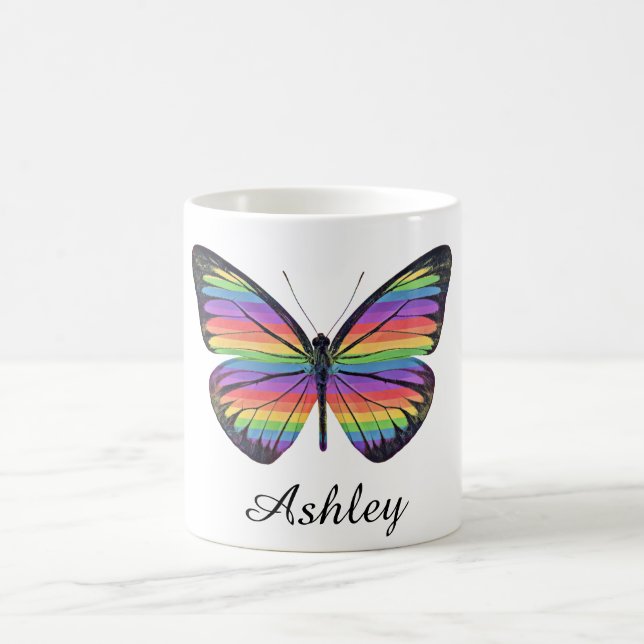 Taza De Café Café mariposa personalizado (Centro)