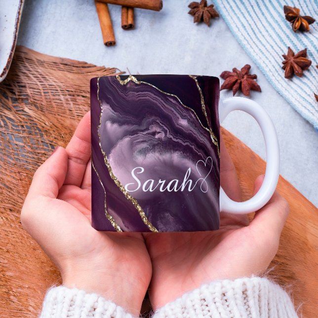 Taza De Café Café Marrón y oro de lujo personalizado (Subido por el creador)