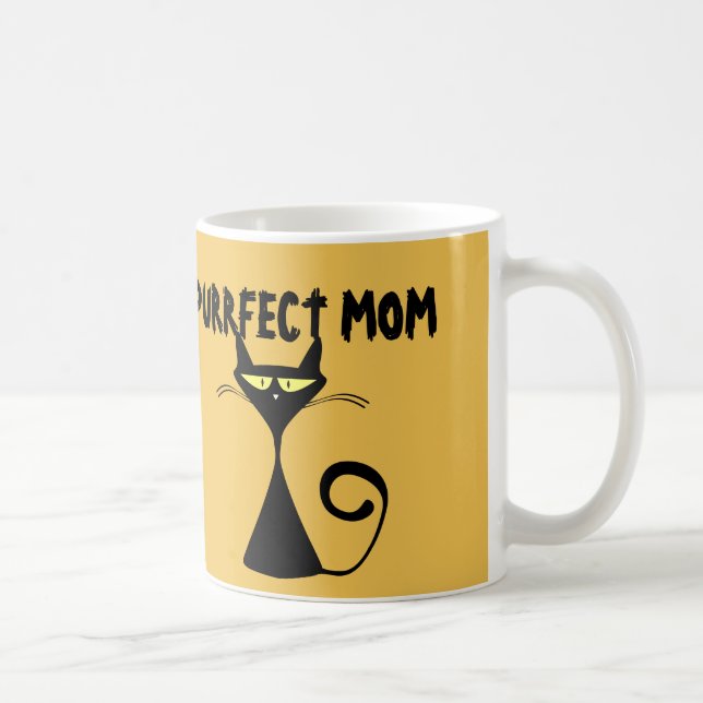 Taza De Café Café materno, gato gracioso (Derecha)