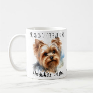Taza De Café Café matutino con Yorkshire Terrier Cute Mug