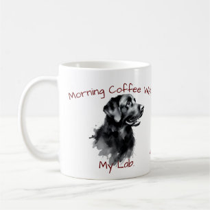 Taza De Café Café matutino negro lindo con mi LAB.PERSONALIZAR