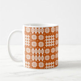 Taza De Café Café moda Mug: Patrón de tapiz galés, rojo ladrill