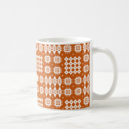 Taza De Café Café moda Mug: Patrón de tapiz galés, rojo ladrill