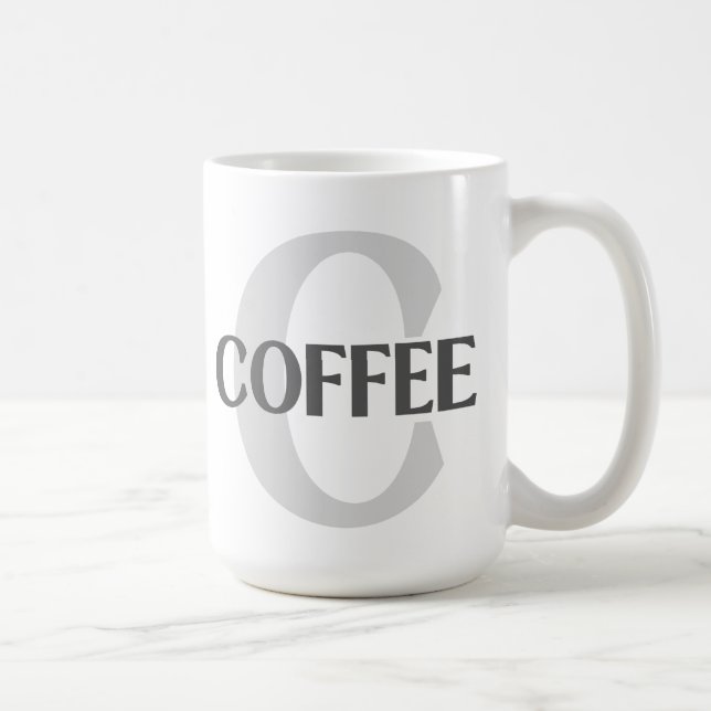 Taza De Café Café Monogramado (Derecha)