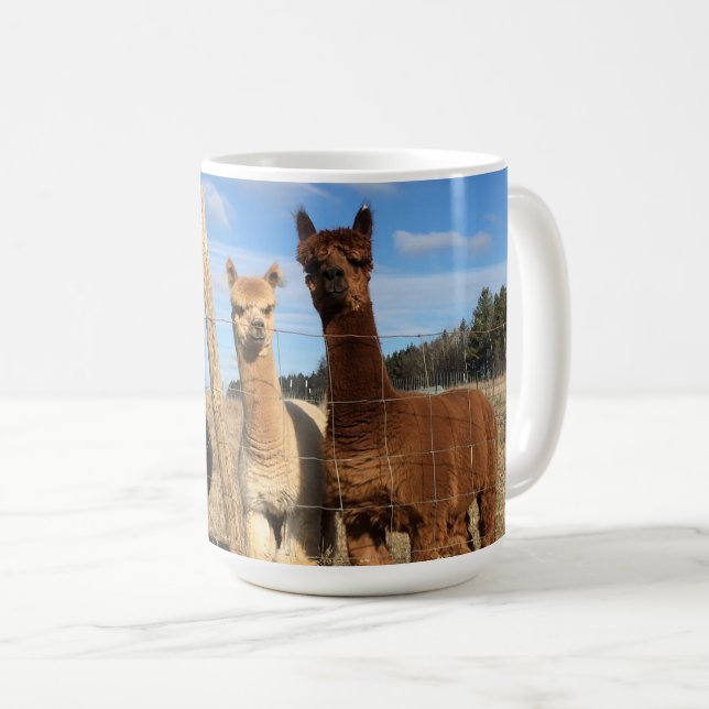 Taza De Café Café Mug - Alpacas Phaethon, Barley y Marvin (Anverso derecho)