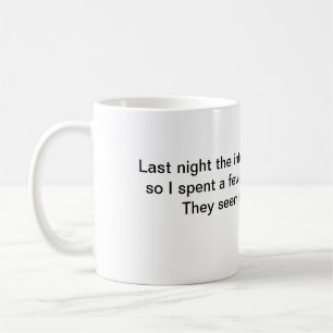 Taza De Café café mug anoche internet dejó de funcionar