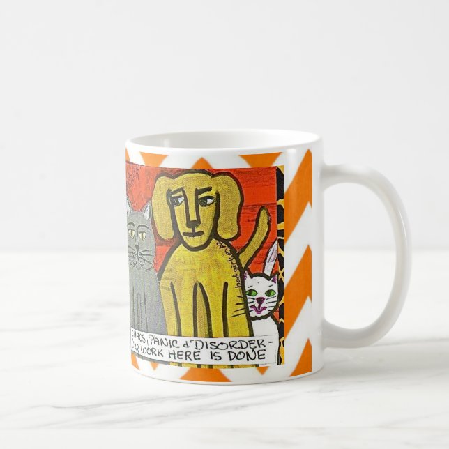 TAZA DE CAFÉ CAFÉ MUG-CHAOS, PÁNICO, DESORDEN (Derecha)