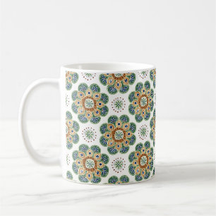 Taza De Café Café Mug con diseño de mosaico