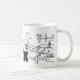 Taza De Café Café Mug con un Ilustracion carpintero