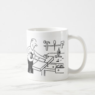 Taza De Café Café Mug con un Ilustracion carpintero