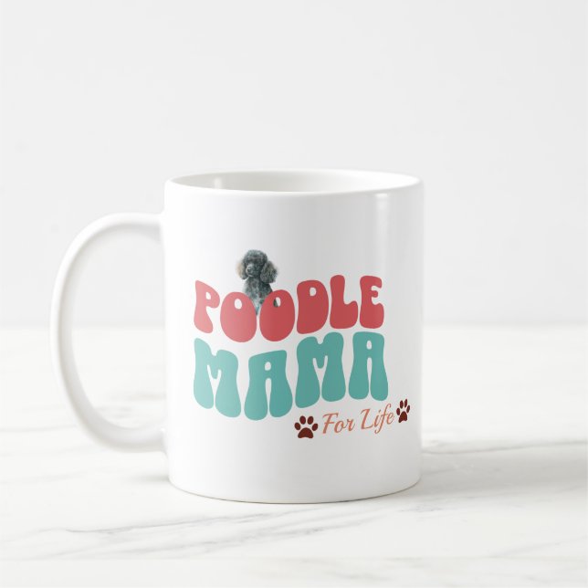 Taza De Café Café Mug de caniche Mama De Poodle (Izquierda)