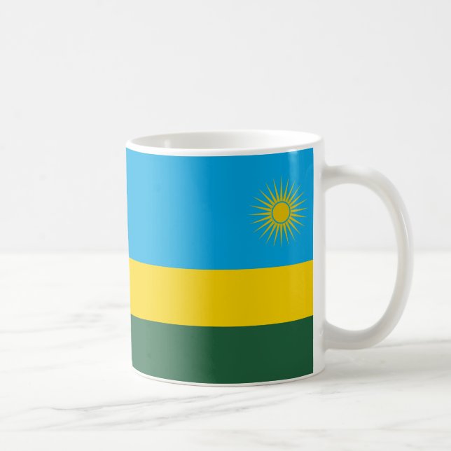Taza De Café Café Mug de la bandera de Ruanda (Derecha)
