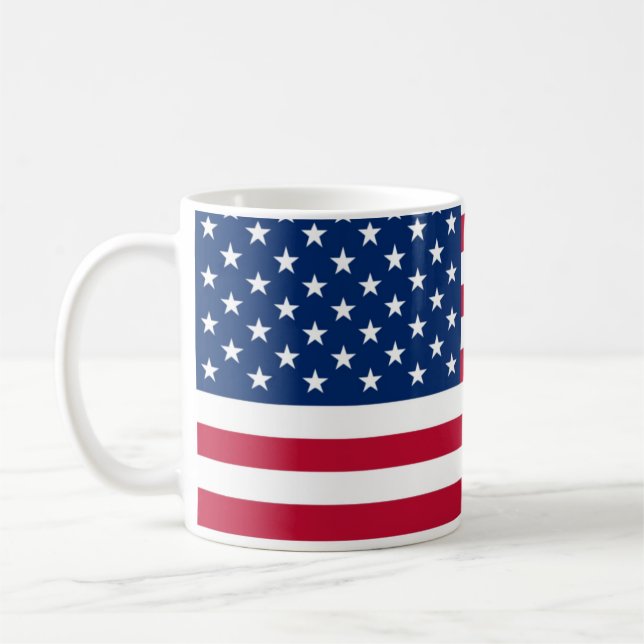 Taza De Café Café Mug de la bandera estadounidense (Izquierda)