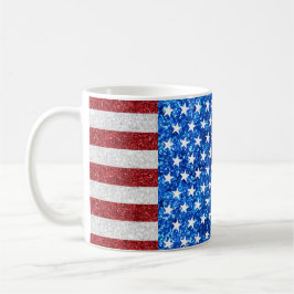 Taza De Café Café Mug de la bandera estadounidense