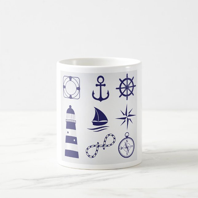 Taza De Café Café Mug de los elementos marinos (Subido por el creador)