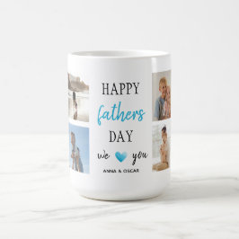 Taza De Café Café Mug del Día del Padre | Collage personalizado