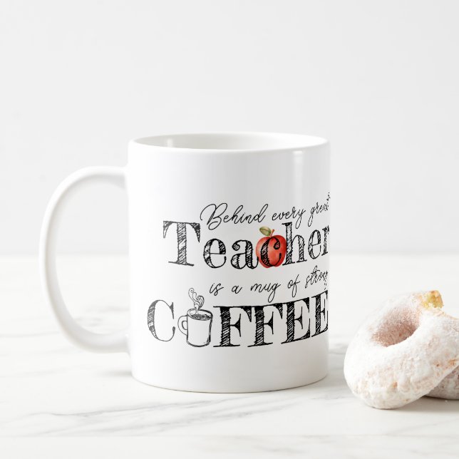 Taza De Café Café Mug del profesor (Con donut)