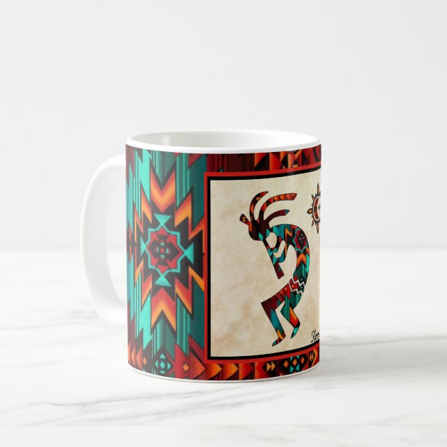 Taza De Café Café Mug del suroeste de Kokopelli (Anverso izquierdo)