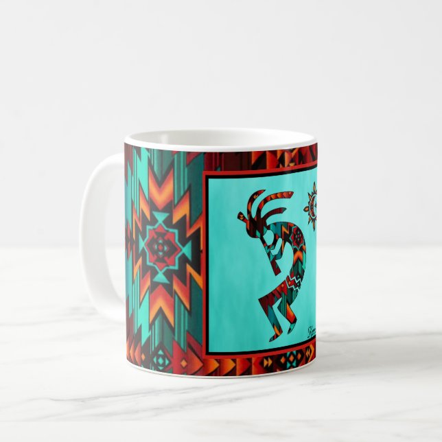 Taza De Café Café Mug del suroeste de Kokopelli (Anverso izquierdo)