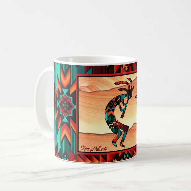 Taza De Café Café Mug del suroeste de Kokopelli (Anverso izquierdo)