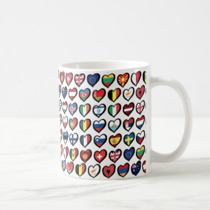 Taza De Café Café Mug Eurovisión Banderas Café Acento Mug 11oz