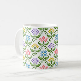 Taza De Café Café Mug floral "Needlepoint"