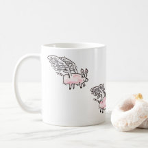 Café Mug "Flying Future Bacon"
