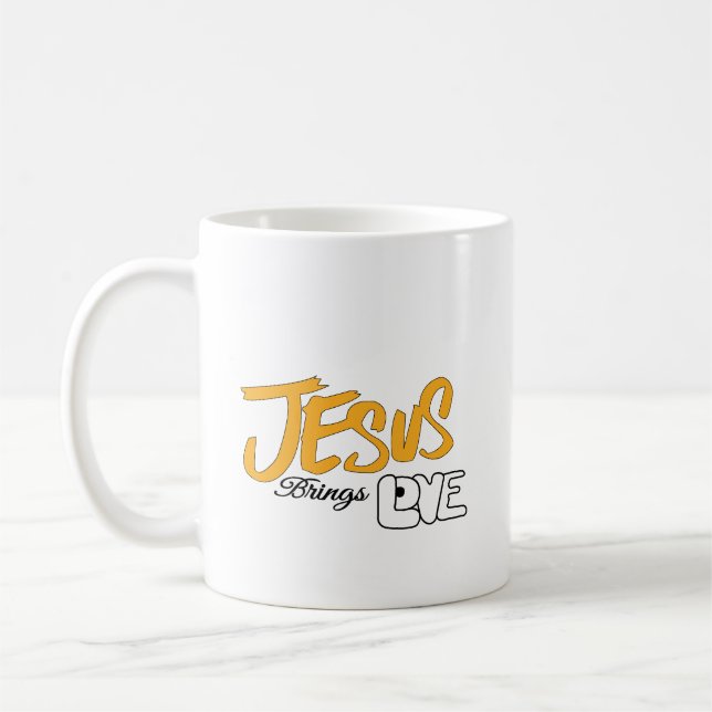 Taza De Café Café Mug "Jesús trae amor" (Izquierda)