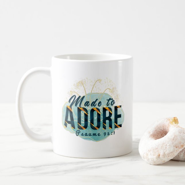 Taza De Café Café Mug| Mug cristiano | Cita bíblica (Con donut)