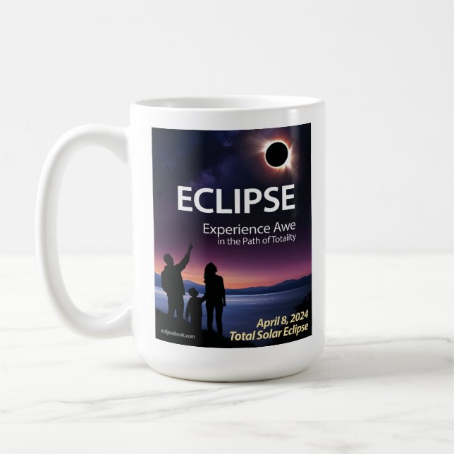 Taza De Café Café Mug para eclipse solar del 8 de abril de 2024 (Izquierda)