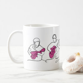 Taza De Café Café Mug para guitarristas acústicos - Arte de lín