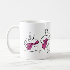 Taza De Café Café Mug para guitarristas acústicos - Arte de lín