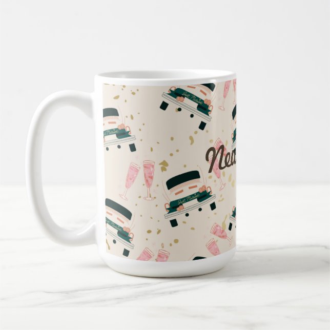Taza De Café Café Mug recién casados, regalos de boda (Izquierda)