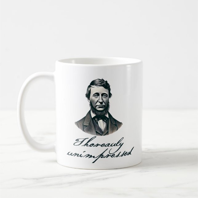 Taza De Café Café Mug "Thoreauly Unimpresionate" (Izquierda)