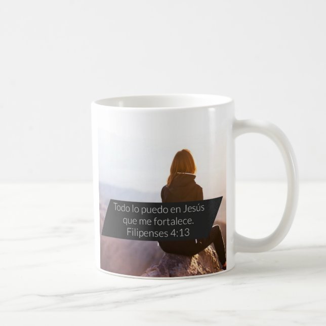 Taza De Café Café Mug -Todo lo puedo en Jesús (Derecha)
