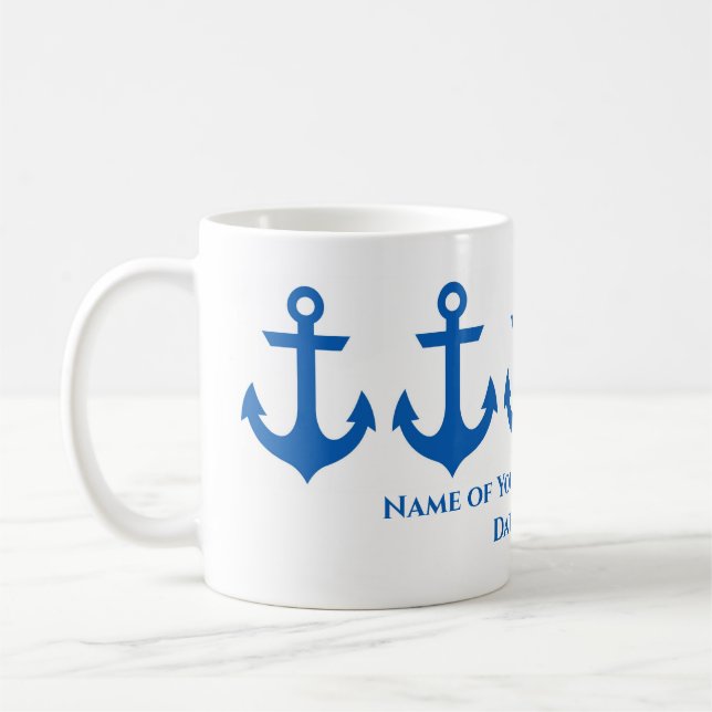Taza De Café Café Nautical Personalizado (Izquierda)