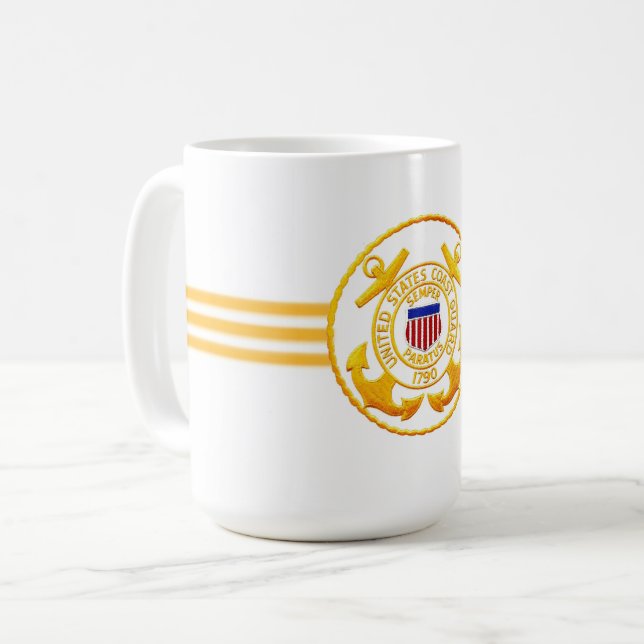 Taza De Café Café O Mug de la Guardia Costera de Estados Unidos (Anverso izquierdo)