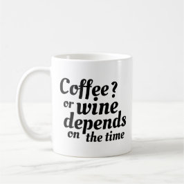 Taza De Café Café O Vino Divertido