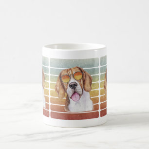 Taza De Café Café para mamá y papá de Beagle vintage retro pues