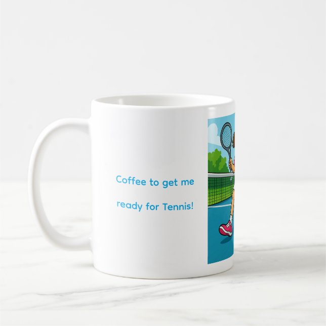 Taza De Café Café para prepararme para el tenis! (Izquierda)
